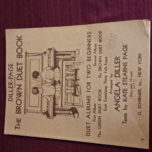 Diller-Page The Brown Duet Book - Duet Albums For Two Beginners Piano Book - Picture 1 of 6